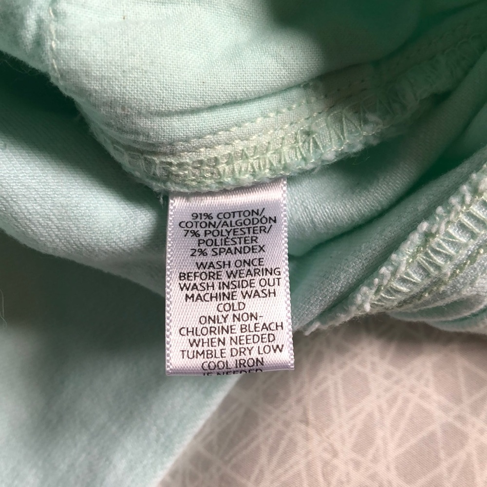 Ann Taylor loft super skinny 27/4 mint green capri - Picture 4 of 4